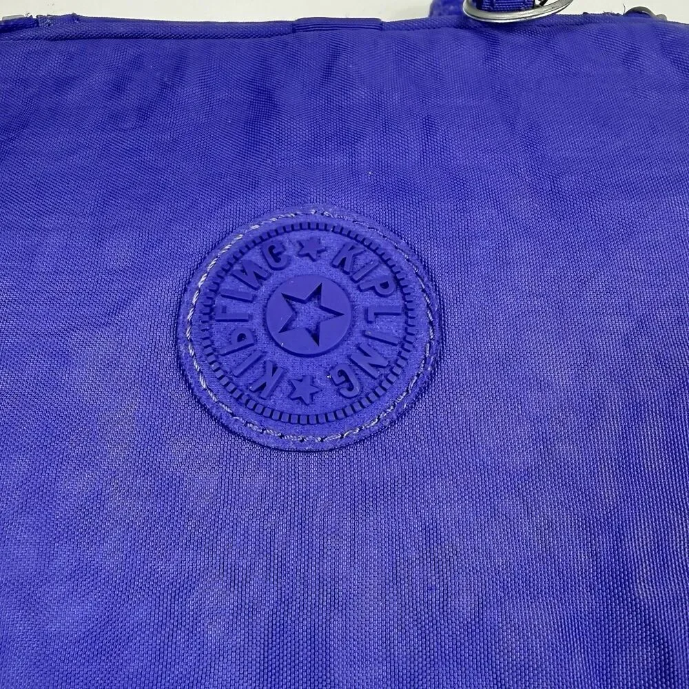 Kipling 101 Pens Case Make up Case Clutch Polyamide Purple with Charm